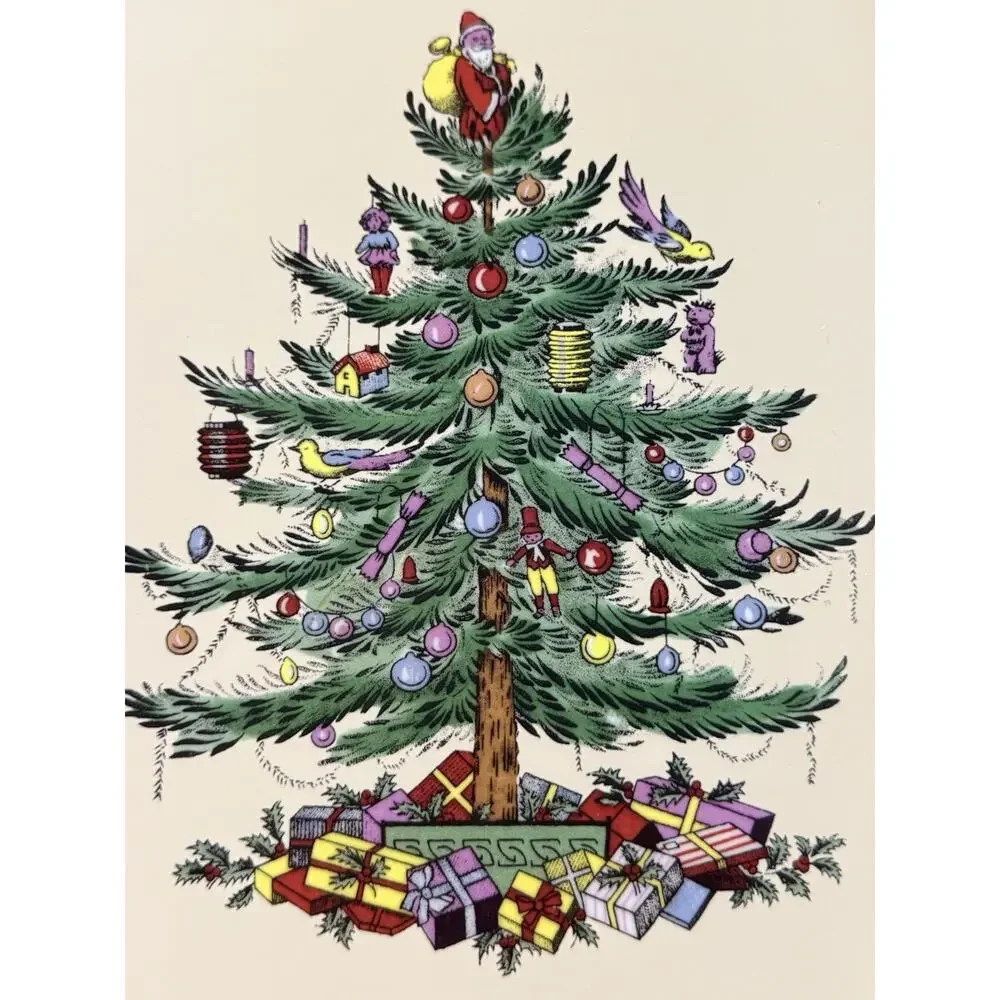 Pimpernel Christmas Tree Cork-Back Placemats – Set of 12 in Original Boxes